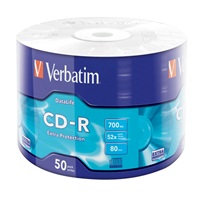 VERBATIM CD-R (50-pack)Wrap/Extra Protection/52x/700MB