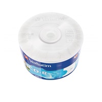VERBATIM CD-R (50-pack)Spindle/Extra Protection Datalife Inkjet Printable Wrap /52x/700MB WRAP