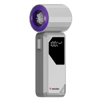 VERBATIM ruční ventilátor Cool 'n' Go AirJet, USB-C, šedá/fialová