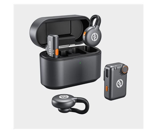 Hollyland LARK M2S Mini Combo  Wireless Lavalier Microphone Mini Combo (Space Gray)