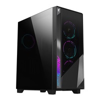 BAZAR - GIGABYTE case AORUS C500 GLASS, bez zdroje, průhledná bočnice, Mid Tower, černá - Poškozený obal (Komplet)