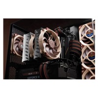 BAZAR - NOCTUA Chladič CPU NH-D15 G2 LBC, 2x 140mm, LGA1851, AM5, hnědá/stříbrná - Poškozený obal (Komplet)