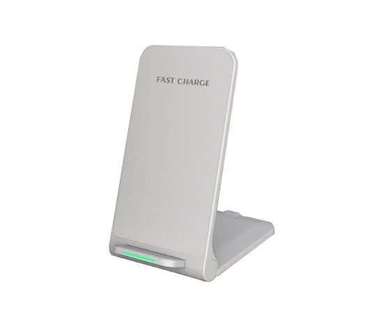 BAZAR - 1stCOOL bezdrátová QI nabíječka H18, skládací stojánek, USB-C, bílá - Poškozený obal (Komplet)