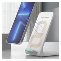 BAZAR - 1stCOOL bezdrátová QI nabíječka H18, skládací stojánek, USB-C, bílá - Poškozený obal (Komplet)