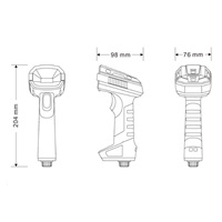 Virtuos CCD 2D průmyslová čtečka HT-857, USB, tmavě šedá