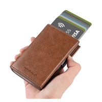 MYBALO Carryx skládací peněženka s výsuvným držákem na karty, Brown