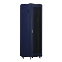 XtendLan 19" stojanový rozvaděč 42U 600x1000, nosnost 1000kg, perforované dveře, kolečka, rozložený, černý