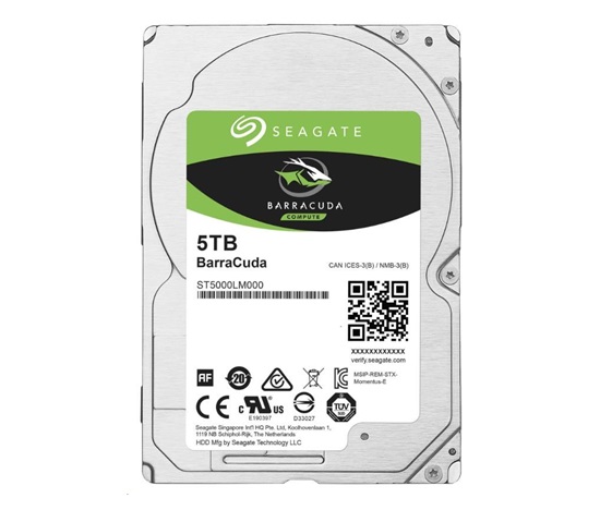 SEAGATE HDD 5TB BARRACUDA, 2.5", SATAIII, 5400RPM, 128MB Cache, 15mm - ROZBALENO