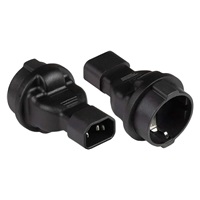 Adaptér IEC C14 na SCHUKO CEE 7/3 napětí 230V, 10A