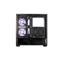 BAZAR - Cooler Master case Elite 690 Wood, ATX, Průhledná bočnice, 3x 120mm ARGB Fan, Černá - Poškozený obal (Komplet)