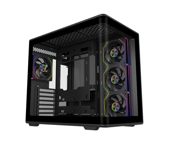 BAZAR - Cooler Master case Elite 600, ATX, Průhledná bočnice, 4x 120mm Fan, Černá - Poškozený obal (Komplet)