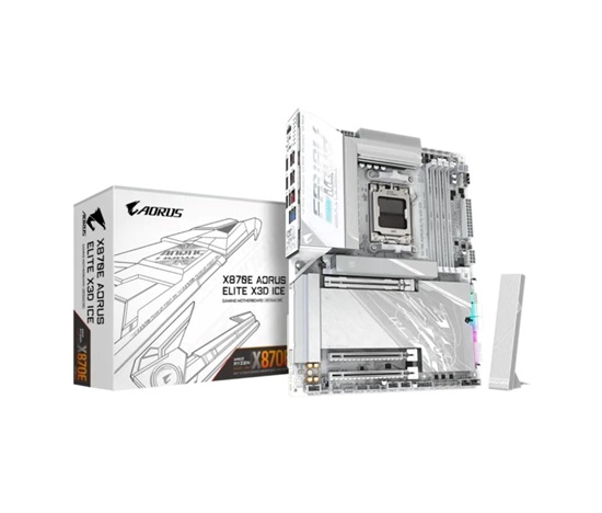 GIGABYTE MB Sc AM5 X870E A PRO X ICE, AMD X870E, 4xDDR5, 2x USB-C, 2xHDMI, ATX