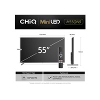 CHiQ M55QA9 TV 55", UHD MiniLED  Google TV DLG 120 Hz