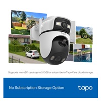 TP-Link Tapo C545D venkovní/outdoor otočná kamera (2x 3MP, 2K 1296p, IR 30m, WiFi, 1x100Mb/s, micro SD card)