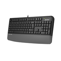 A4tech FK20, multimediální kancelářská klávesnice, CZ/US, USB, šedá