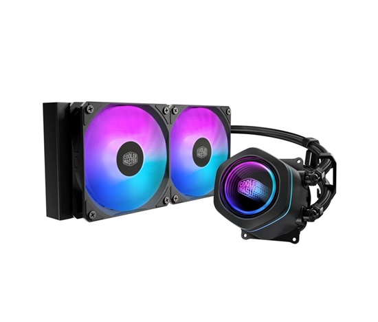 Cooler Master vodní chladič MasterLiquid Core Nex Digital 240 Black ARGB, 2x 120mm, ARGB, LGA1851, AM5, Černá
