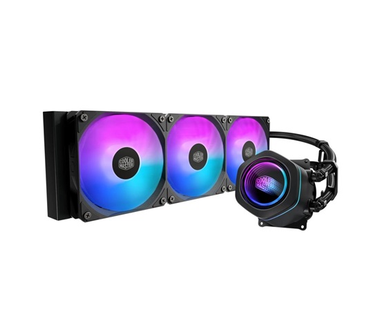 Cooler Master vodní chladič MasterLiquid Core Nex Digital 360 Black ARGB, 3x 120mm, ARGB, LGA1851, AM5, Černá