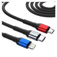 3mk kabel Hyper Cable N-SERIES 6 in 1 C/A to C/Lightning/Micro 1.2m QC 3.0 9V/2A 18W Black