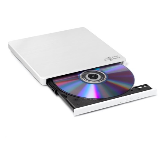 BAZAR - HITACHI LG - externí mechanika DVD-W/CD-RW/DVD±R/±RW/RAM GP60NW60, Slim, White, box+SW - Poškozený obal (Komplet