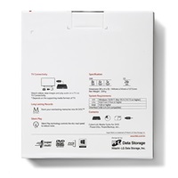 BAZAR - HITACHI LG - externí mechanika DVD-W/CD-RW/DVD±R/±RW/RAM GP60NW60, Slim, White, box+SW - Poškozený obal (Komplet