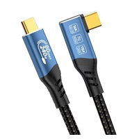 PREMIUMCORD Kabel USB4™ Version2.0 80Gbps 16K@60Hz 240W Thunderbolt 3 a 4 kabel zahnutý 0,8m