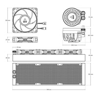 BAZAR - ARCTIC Vodní chladič Liquid Freezer III 360 Pro ARGB, 3x120mm, AM5, LGA1851, černá - Rozbaleno (Komplet)