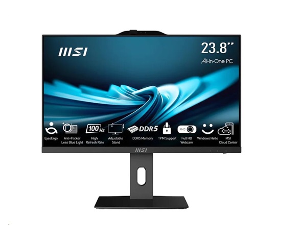 MSI AIO PRO AP242P (PRO AP242P 14M-1090XEU), i3-14100, 23.8" FHD, Anti-Glare, 16GB, 512GB SSD, No OS, Black