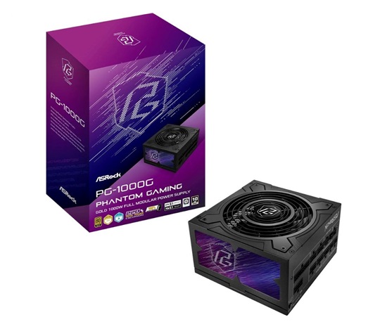 ASROCK zdroj PG-1000G,1000W, 80Plus Gold, 135 mm, ATX 3.1