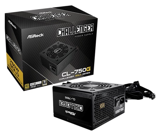 ASROCK zdroj CL-750G,750W, 80Plus Gold, 120 mm, ATX 3.1