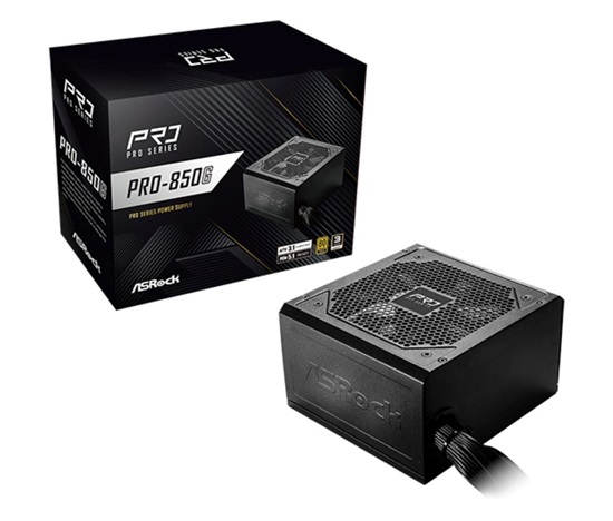 ASROCK zdroj PRO-850G,850W, 80Plus Gold, 120 mm, ATX 3.1