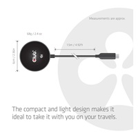 Club3D Bezdrátová nabíječka, 1x Qi2 25W, MagSafe, Qi certifikováno, černá