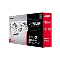 ASUS VGA AMD RADEON RX 9070 XT PRIME 16GB OC WHITE, RX 9070 XT, 16GB GDDR6, 3xDP, 1xHDMI