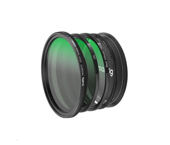 SmallRig 4726 5-in-1 Attachable Filter Kit VND 2-32 & CPL & 1/4 Effect Black Mist (67mm)
