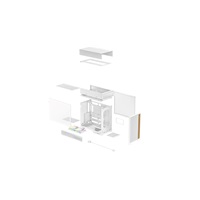 DEEPCOOL Case CL660 WH, ATX, Průhledná bočnice, bílá