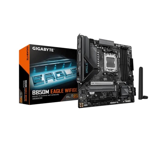 GIGABYTE MB Sc AM5 B850M EAGLE WF6E, AMD B850, 4xDDR5, 1xHDMI, 2xDP, Wifi, mATX