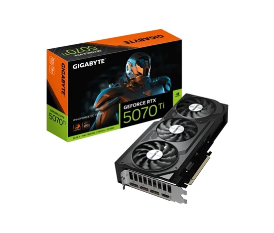 GIGABYTE VGA NVIDIA GeForce RTX 5070 Ti WINDFORCE OC V2 16G, 16G GDDR7, 3xDP, 1xHDMI