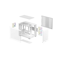 DEEPCOOL Case CG330 3F, mATX, Průhledná bočnice, 3x120mm ARGB Fan, bílá