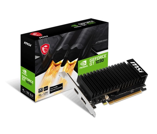 MSI VGA NVIDIA GeForce GT 1030 4GHD4 LP OC, GT 1030, 4GB DDR4, 1xDP, 1xHDMI