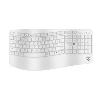 CONNECT IT FOR HEALTH Ergonomická klávesnice ErgoOffice, Bezdrátová, CZ+SK, bílá