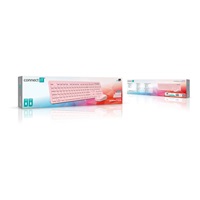 CONNECT IT Set Klávesnice+myš Wireless FashionCombo2, bezdrátová, růžová