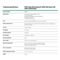 HPE Aruba Networking CX 6000 48G 4SFP Switch