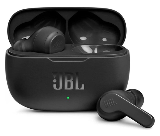 BAZAR - JBL Wave 200TWS Black bezdrátová sluchátka do uší - Po opravě (Náhradní krabice)