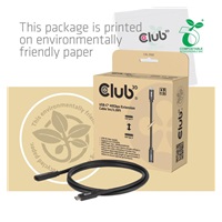 Club3D Prodlužovací kabel USB-C 8K60Hz, 40Gbps, Power Delivery 240W, (M/F), 100cm