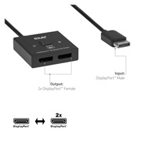 Club3D Switch, DP na 2x DP Oboustranný 2v1, 8K60Hz, 0,5m