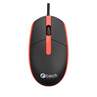 C-TECH Myš WM-10, černo/červená, USB