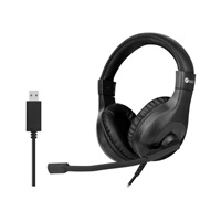 C-TECH Sluchátka MHS-05U, USB, k PC, černá