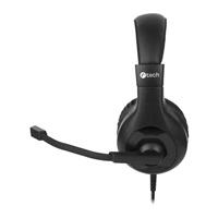C-TECH Sluchátka MHS-05, 3,5mm jack, k PC, černá