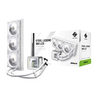 ASROCK Vodní chladič Steel Legend 360 LCD, 3x120mm, LGA1851, AM5, bílá