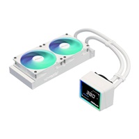 ASROCK Vodní chladič Challenger White 240 Digital, 2x120mm, ARGB, LGA1851, AM5, bílá