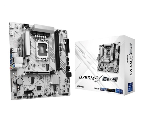 ASRock MB Sc LGA1700 B760M-X Gen5, Intel B760, 2xDDR5, 1xDP, 1xHDMI, mATX
